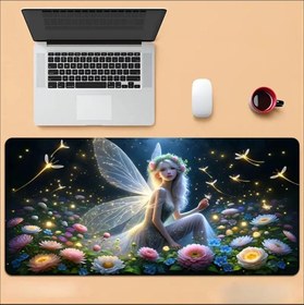 Resim Sge Teknoloji 70X30 CM PERİ KIZI TEMALI KAYDIRMAZ TABAN SPEED YÜZEY OYUNCU MOUSE PAD GAMİNG 