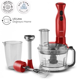 Resim Karaca Pro-Multimax Mutfak Robotu Red Turbo Fonksiyonlu 2000 W Güçlü Motor 