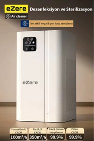 Resim EZERE Ani̇on Have Temizleme Cihazı 350cadr, Led Ekran, İyon Sessiz Çalışma İle Toz,poleni,duman Beyaz 