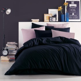 Resim Plain Siyah %100 Pamuk Ranforce Battal Boy Nevresim Takımı 