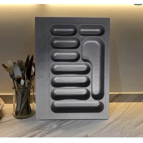 Resim 76 x 49 Çekmece Içi Kaşıklık Antrasit 