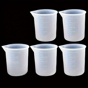 Resim Silikon Ölçü Kapları, Kapasitesi 30ml, 50ml, 100ml, 250ml, 350ml, 450ml, 600ml, 1000ml, Reçine Karıştırması, DIY Sanat El Sanatları, Temizlemesi Kolay İçin Uygun 