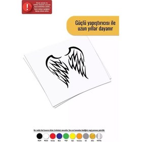Resim Melek Kanatları Sticker Oto Motor Laptop Duvar Folyo Sticker 50 X 50 Cm 