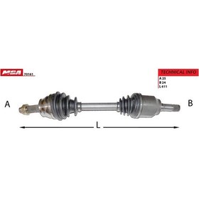 Resim Aks Sol Fıat Doblo 1.9jtd 1.3mjtd 05-/kafası Uzerınde Mga 70161 Oem 