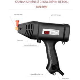 Resim Çantalı Kaynak Tabancası El Kaynak Makinesi Taşınabilir Arc Çubuk Seti Dijital Ekran Igbt Invertör 