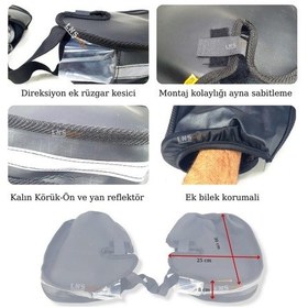 Resim Richa Lns Motosiklet Scooter El Rüzgarlığı Büzgülü Model Kalın 