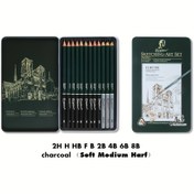 Resim Sanat Öğrencileri İçin Lüks Eskiz Kalemi Seti - Premium Kömür Kalemler ve Silgi ile Siyah Kutu, Başlangıç Seviyesi ve Hızlı Çizim için Mükemmel 