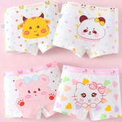 Resim 4 adet Kız Boxer Külotu Sevimli Karikatür Hayvan Baskılı - Yumuşak Esnek Kumaş, Normal Kalıp, Tüm Mevsim Konforu, Beyaz Renkli Hayvan Desenleri (Ayı, Tavşan, Panda, Kedi) - Gençler İçin Rahat İç Çamaşırı, Gençler İçin İç Çamaşırı, Eğlenceli Gençler Giyim, Rahat Gençler Giyim, Kız İç Çamaşırı, Kız İç Çamaşırı, Kız İç Çamaşırı, Kız İç Çamaşırı 