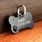 Resim Özel Paslanmaz Köpek Etiketleri, Kazınmış İsim ve Telefon Numarası, Uzun süre temizlenir, Köpeğe ve İseme uygun 