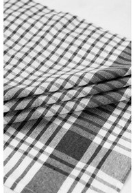 Resim Pamuklu Siyah Renkli Pöti Kareli 4'lü Kurulama Bezi, Beslenme Örtüsü, Servis Peçetesi 