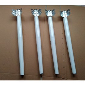 Resim Demontepark Beyaz Renk Masa Ayağı, Konik Ayak,Masa Ayağı 