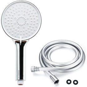 Resim NEROLIA Power Shower 5f Lüks Duş Seti Başlığı Ve 150 Cm Kopmaz Paslanmaz Pvc Duş Spirali 