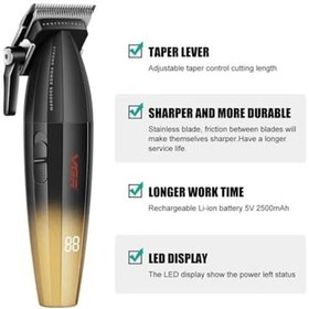 Resim Vgr Saç Kesme Profesyonel Saç Düzeltici Elektrikli Kesme Akülü Saç Kesme Makinesi 9000rpm Giyotin Clipper Erkekler İçin 