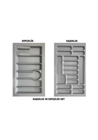Resim LİDER 85*49 Çekmece İçi Kepçelik ve 85*49 Kaşıklık İkili Set 