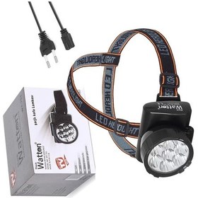 Resim Watton Wt-701 7 Ledli Şarjlı Baret Kafa Lambası Siyah 