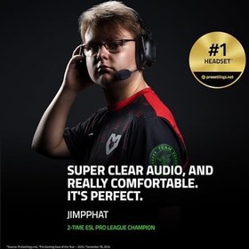 Resim Razer BlackShark V2 Pro (2023) - PC Premium Kablosuz E-Spor Kulaklığı (HyperClear Süper Geniş Bant Mikrofon, TriForce Titanyum 50mm Sürücü, HyperSpeed ​​Kablosuz, 70 Saat Pil) Beyaz 