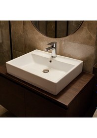 Resim Turavit Vega Dikdörtgen Beyaz Delikli Lavabo 50x42 Cm Vg0050 Diğer 