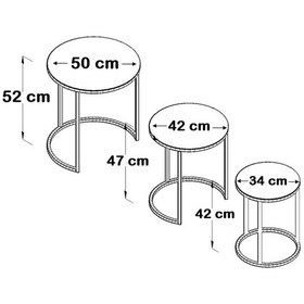 Resim Faymend C Zigon Sehpa Gold Metal - Şeffaf Füme Cam Füme 
