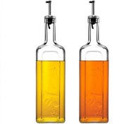 Resim LYRA HOME Metal Kapaklı 2'li Cam Yağlık Sirkelik Yağdanlık Set 