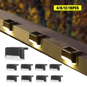 Resim 4/8/12/16 adet - Güneş Enerjili Dış Mekan Patio Işıkları, LED Merdiven Işıkları - Avlu Merdivenleri, Çit, Bahçe Duvarları, Yolu Aydınlatma için Balkon Dekorasyonları 