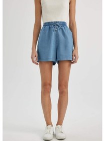 Resim DeFacto Yüksek Bel Tensel Şort B5234AX24SMNM28 Mavi 