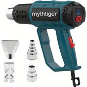 Resim 220V Endüstriyel Isı Tabancası Dijital Termostat & 3 Nozul ile - Profesyonel Lehimleme, Shrink Sarma Aracı, Teal Ergonomik Tasarım, EU Fiş (Avrupa Standartı), Lehimleme Aleti, Modern Araç, Dayanıklı Yapı, Çoknozullu Araç, Atölye Aracı 