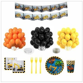 Resim İnşaat Temalı 8 Kişilik Doğum Günü Seti 