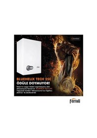 Resim Ferroli Bluehelix Tech 25C 25 kW 22.000 Kcal/h Yoğuşmalı Hermetik Kombi 