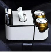 Resim Dashanshop Gm Konsol Organizatörü Beyaz, 2 Bardaklık Ve Mendillik, Araç İçi Depolama, . 