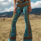 Resim Kadın Vintage Batık Kesim Kot Pantolon - Kemersiz Tasarımlı Pantolon, Tüm Sezon Günlük & Resmi Kombinler - Kolay Bakım, Kovboy, Country, Günlük Etkinlikler için Batık Tarzı - Kadın Kot Pantolon, Geometrik Desenli, Rahat Kesim, Moda Tutkunları, kadın pantolon, kadın pantolon modelleri, kadın kumaş pantolon, kadın pantolon yüksek bel, eşofman altı, siyah pantolon, yüksek bel pantolon, pantolon kadın 