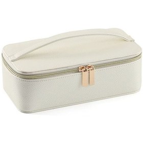 Resim Suni Deri Takı Çantası 12 Mini Cüzdanlı Takı Kutusu 