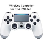 Resim Beyaz-ps4 Denetleyici Joystick Gamepad Sony Playstation 4 İçin Ps4 Pro Slim Bluetooth Kablosuz Joypad Pc Controle Dokunmatik Panel 6 Eksen 