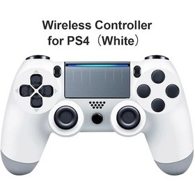 Resim Beyaz-ps4 Denetleyici Joystick Gamepad Sony Playstation 4 İçin Ps4 Pro Slim Bluetooth Kablosuz Joypad Pc Controle Dokunmatik Panel 6 Eksen 