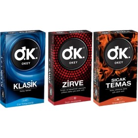 Resim Okey Prezervatif Karışık 3'lü Set 