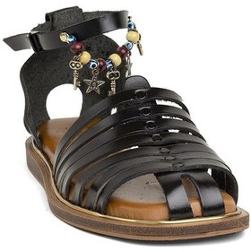 Resim Beety By112.301 Kadın Hakiki Deri Sandalet Siyah-siyah Siyah 