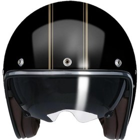Resim Shiro Jet&cafe Sh saga Rock Steady Gold Açık Motosiklet Kaskı + Terek 65337 Siyah 