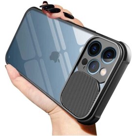 Resim Dolia Apple Iphone 13 Pro Max Ile Uyumlu Kılıf Kamera Korumalı Sürgülü Kızak Lens Kapak Renkli Silikon 