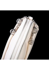 Resim Nas Bag Kadın Günlük Sade Şık Çok Gözlü Çapraz Çanta 23x14 Cm Krem Victoria 