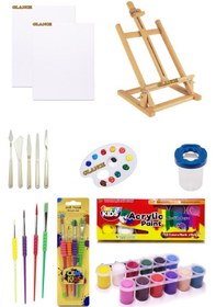 Resim Rich Funny Kids 15 Ml Akrilik 12'li Masaüstü Şövale Seti 