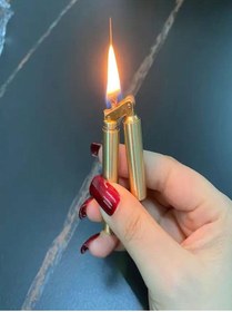 Resim HK GİFT SHOP Kişiye Özel İsimli Metal Çubuk benzinli çakmak taşınabilir ince 