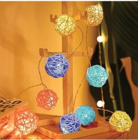 Resim Brokoli Home Renkli Rattan Mini Top String Light Enerji Sınıfı D 2 Metre Diğer 