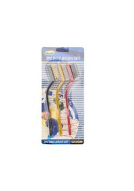 Resim 3'lü Tel Fırça - Renkli - 16 Cm 10'lu Set 