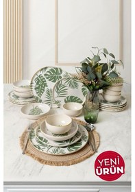 Resim Keramika Forest Yemek Takımı 24 Parça 6 Kişilik 22726-27-28 Yeşil 