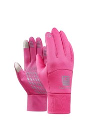 Resim Globber Dokunmatik Elastik Yağmur Rüzgar Geçirmez Eldiven Pembe L 