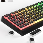 Resim 130 Tuşlu MageGee Pudding Keycaps - Çift Atışlı PBT Şeffaf RGB Aydınlatmalı, OEM Yükseklikli Mekanik Klavye Yükseltme Oyun & Ofis İçin, Canlı Renk Özelleştirme ile Tam Uyum, Oyun Klavyesi Aksesuarları, Canlı Renk Özelleştirmeli Çift Atışlı Tuş Kapakları 