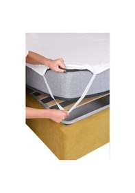 Resim Divanev Yastık Kılıflı Pamuk Alezi 160x200 Cm Çift Kişilik Alez Ve 2 Adet Alez Yastık Kılıfı Beyaz 