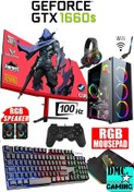 Resim DMC N132x (PUBG,GTA 5) I7 2600 16gb,500gb Hdd,256gb Ssd,6gb Gtx1660,24''100hz Oyuncu Masaüstü Bilgisayar 