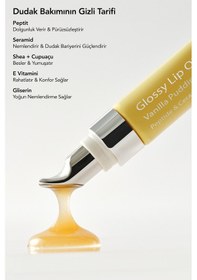 Resim Aurelia Geneve Glossy Lip Oil Nemlendirici Etkili Renkli Lip Balm Vanilla Pudding Bej 12 ML 