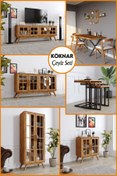 Resim KIYMIK HOME Gerçek Ağaç Çeyiz Seti - 6 Parça - Yemek Odası - Köknar 