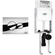 Resim Gpd Gömme Rezervuar 8cm + Parlak Gri Buton 